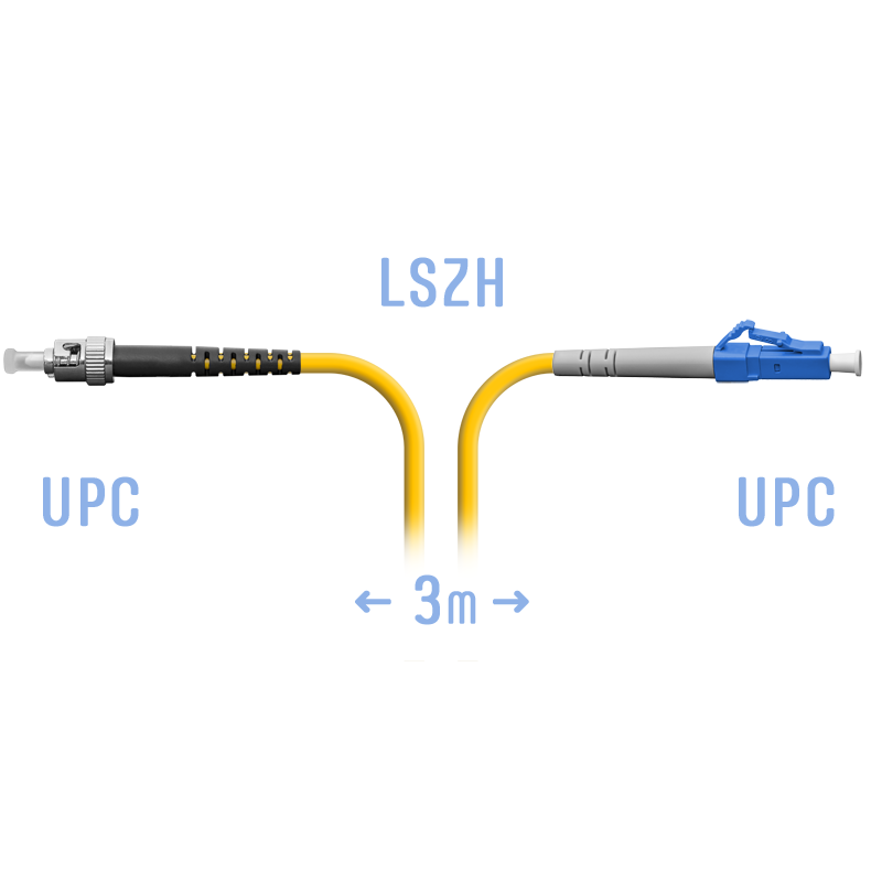 Патчкорд оптический LC/UPC-ST/UPC SM  3 метра