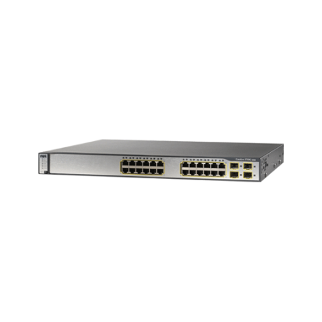 Коммутатор Cisco Catalyst WS-C3750G-24PS-S (некондиция, не работают 4 порта RJ-45)