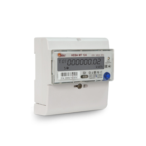 Счетчик НЕВА МТ 124 AR2S RF2PC 5(60) однофазный, многотарифный