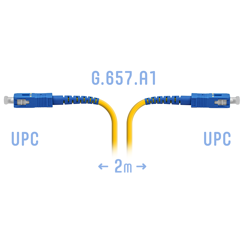 Патчкорд оптический SNR-PC-SC/UPC-A SM 2м, сверхгибкое волокно