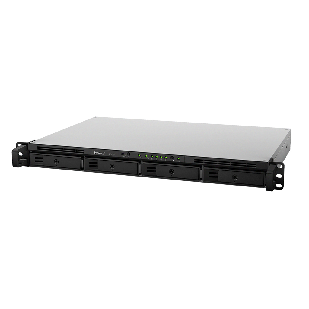 NAS-сервер Synology RackStation RS819, 4xHDD 3,5, 2х1000Base-T, один БП, без дисков