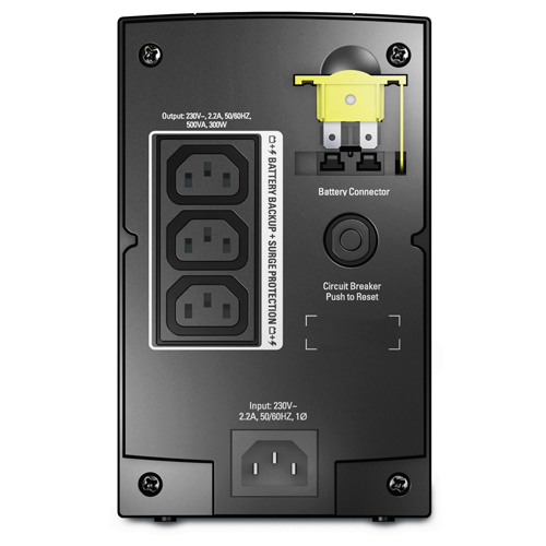 Источник бесперебойного питания Back-UPS, 300Вт/500ВА, 230В, BX500CI