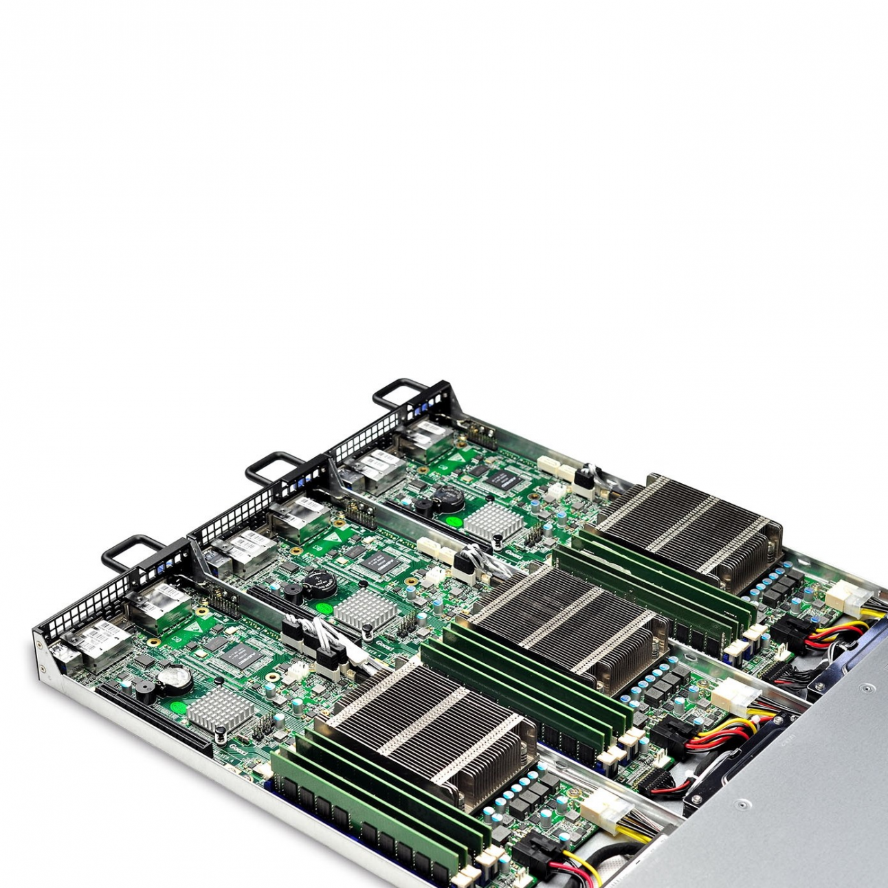 Серверная платформа 1U Barebone ,3*Nodes,6*HDD trays,Single Socket Xeon LGA1150 E3-1200v3/v4MB,500W DELTA PSU,Heatsink,Slide Rail