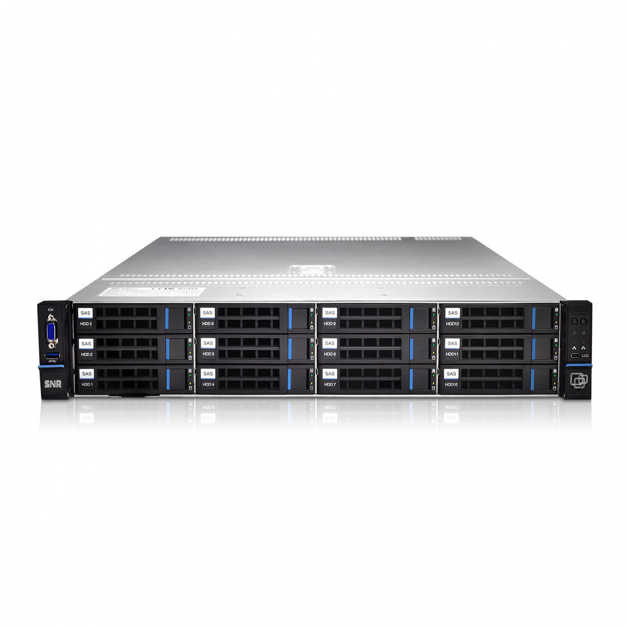 Серверная платформа SNR-SR2212RS, 2U, Scalable, DDR4, 12xHDD, резервируемый БП