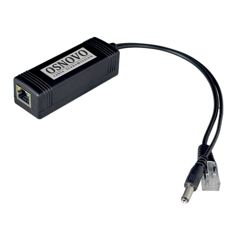 1-портовый сплиттер Osnovo PoE Splitter/2, 802.3af, 10/100Mbps, 12В/1А