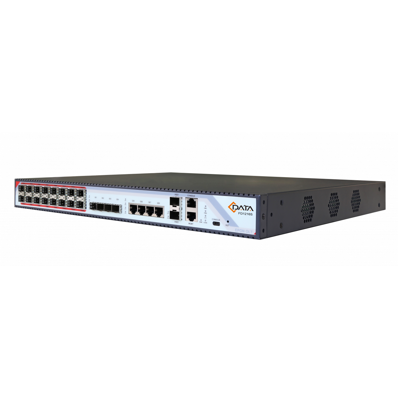 OLT C-DATA FD1216S-R1 с 16 портами GEPON (SFP), 4хSFP, 4хRJ-45, 2хSFP+, 2 БП АC