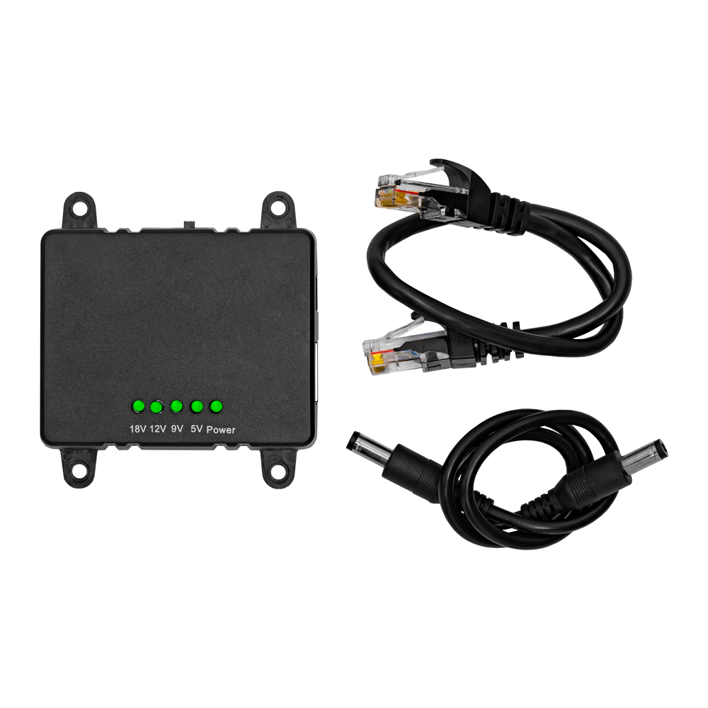 1-портовый сплиттер PS-250-1 PoE 802.3af/802.3at 10/100/1000Mbps, 5В/3А, 9В/2.5А, 12В/2.5А, 18В/1.6А