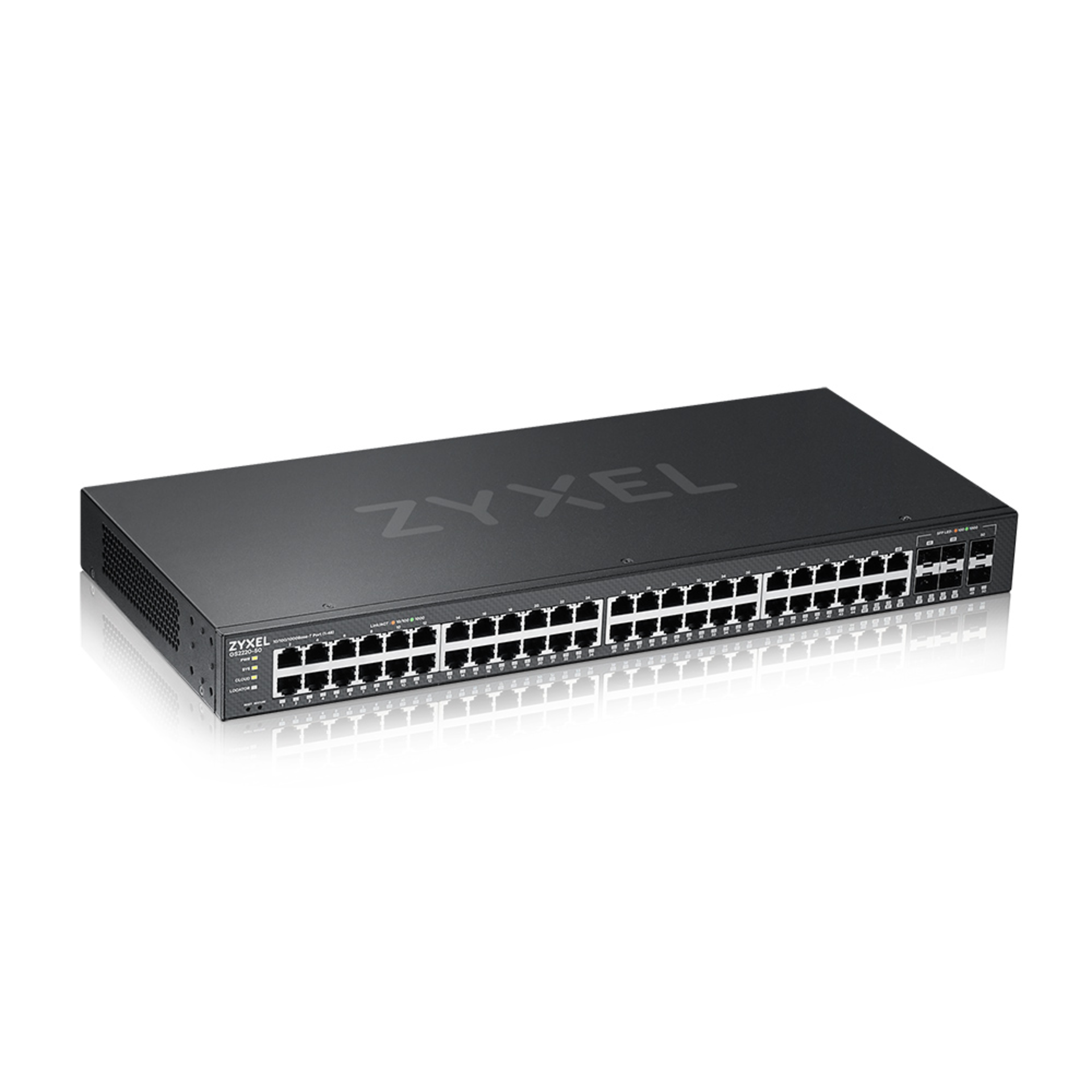 Коммутатор ZYXEL NebulaFlex Pro GS2220-50 Hybrid L2 Switch , 19 rack, 44xGE, 4 combo ports (SFP / RJ-45), 2xSFP, standalone / cloud management