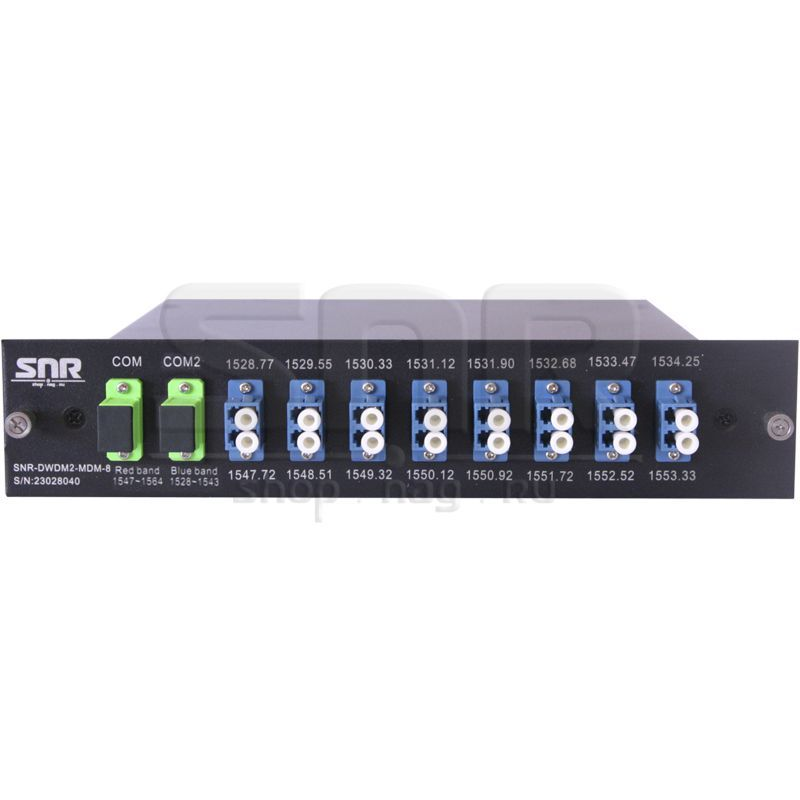 Мультиплексор DWDM двухволоконный 8-канальный в 1/2-слоте