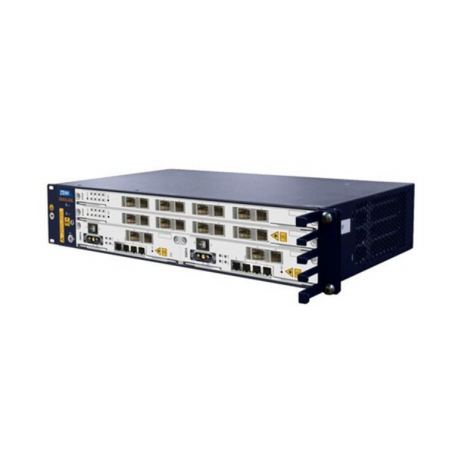 2RU шасси ZTE OLT GPON, 2 слота для установки интерфейсных модулей, 8 GPON портов, DC