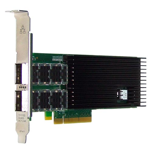 Сетевая карта 2 порта 40GBase-X (QSFP+, Intel XL710BM2), Silicom PE340G2Qi71-QX4