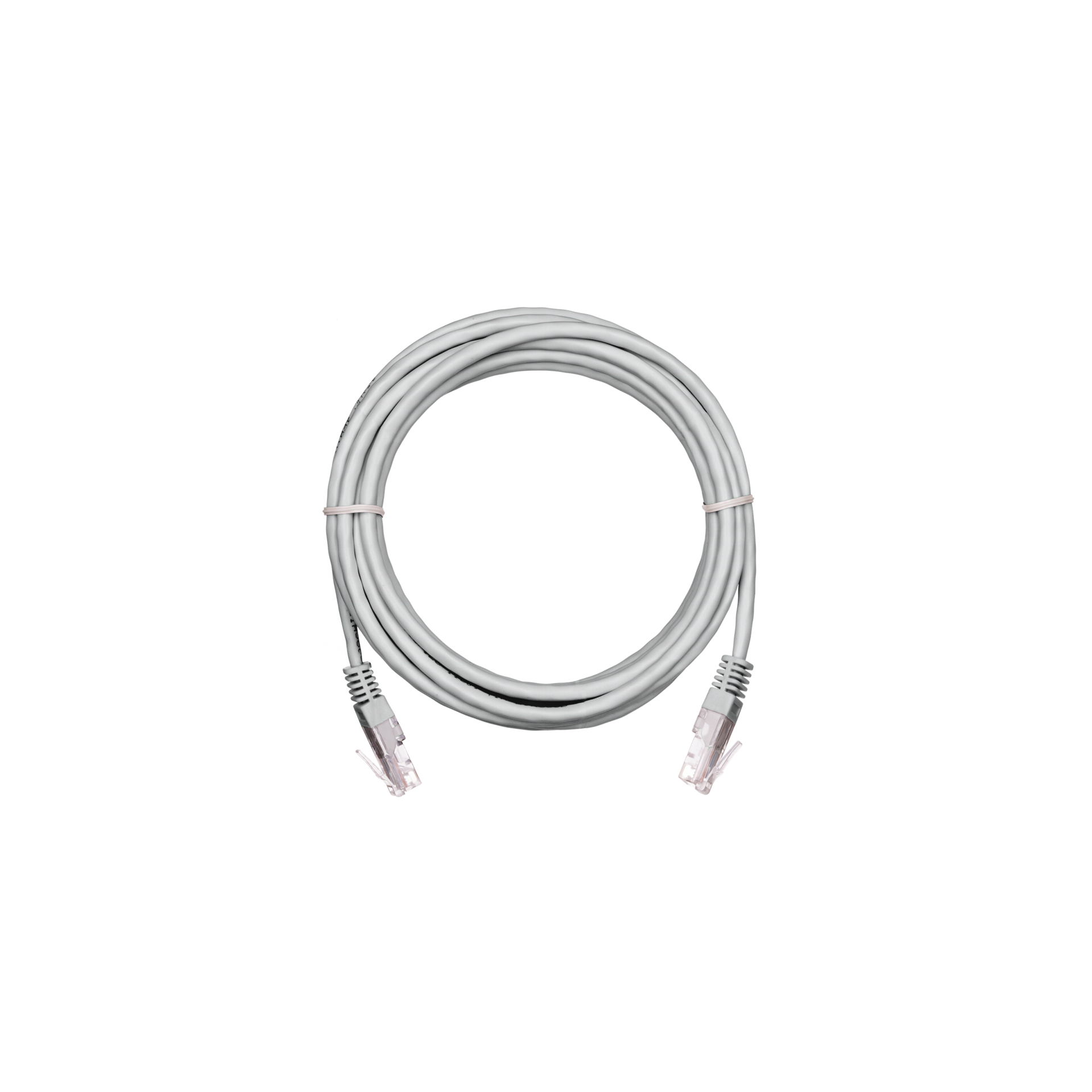 Коммутационный шнур NETLAN U/UTP 4 пары,Кат.5е (Класс D),100МГц, 2хRJ45/8P8C, T568B, заливной, BC (чистая медь), PVC нг(B),серый, 10м, уп 5шт