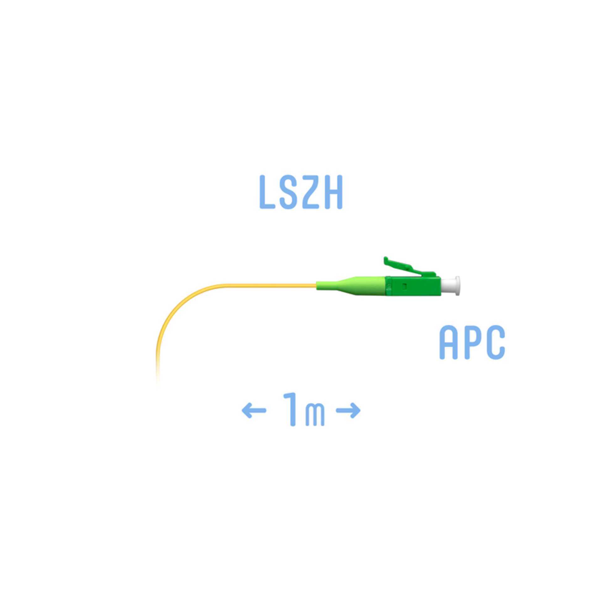 Пигтейл LC/APC SM (0.9) 1 m