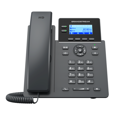 Grandstream GRP2602P - IP телефон (PoE, блок питания не входит в комплект). 4 SIP аккаунта, 2 линии, есть подсветка экрана