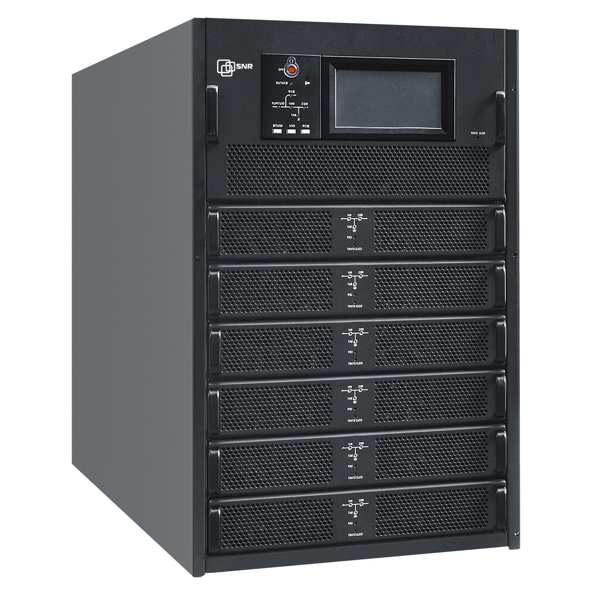 Шасси модульного источника бесперебойного питания 150 кВА/150 кВт серии СМ, 6 слотов для силовых модулей 25 кВА/25 кВт (SNR-UPS-ONRT-150-25CMX33)