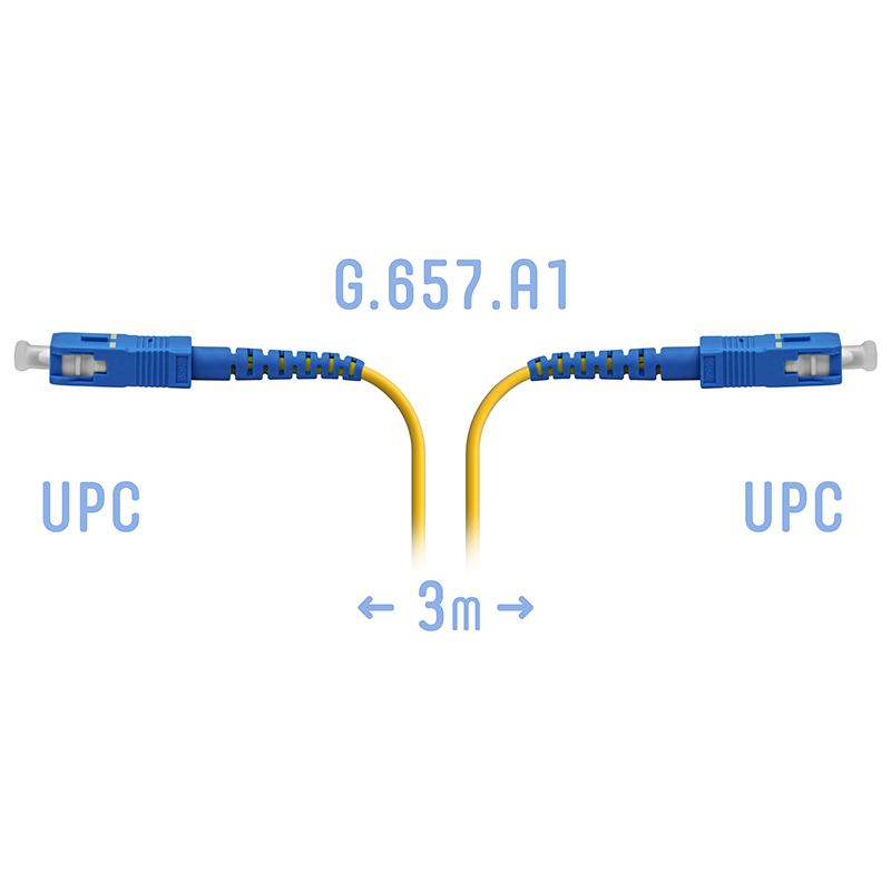 Патчкорд оптический SC/UPC SM G.657.A1 3 метра, 2мм