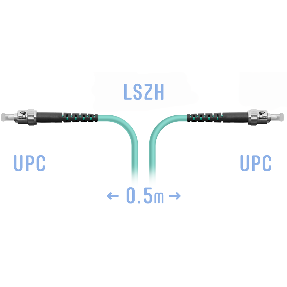 Патчкорд оптический ST/UPC MM 0.5 метра