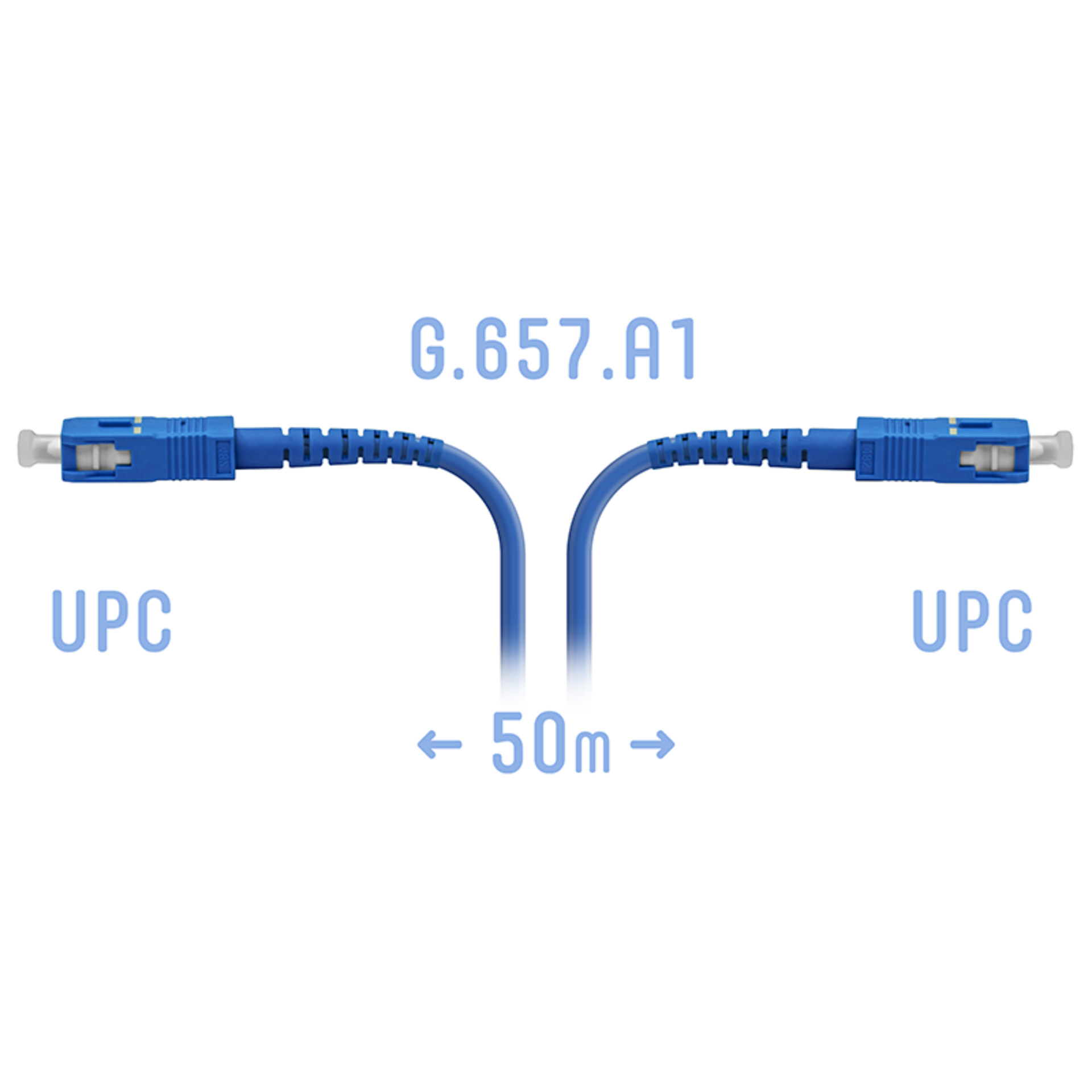 Патчкорд оптический армированный SC/UPC 50метров
