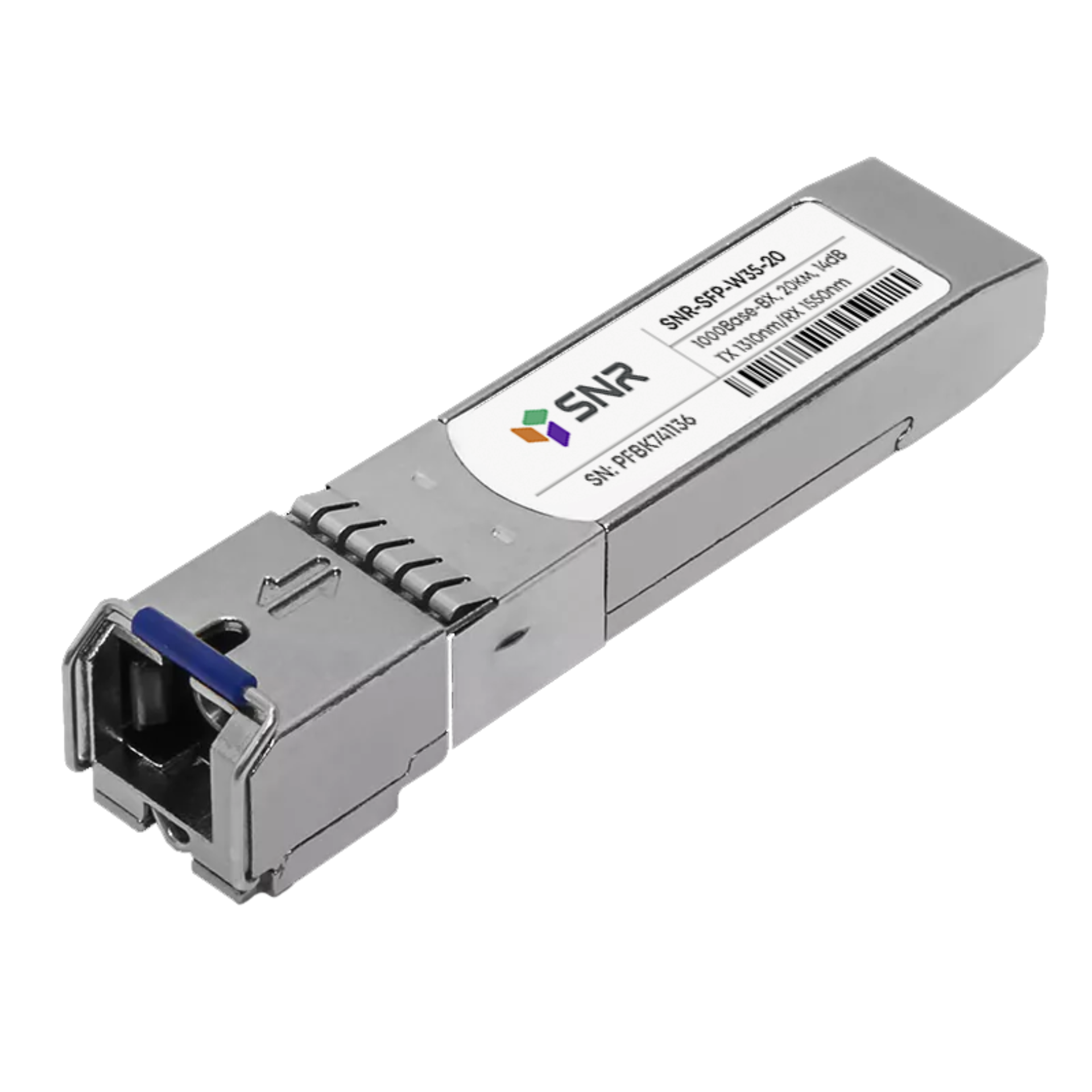 Модуль SFP оптический, дальность до 20 км (14dB), 1310нм, индустриальный