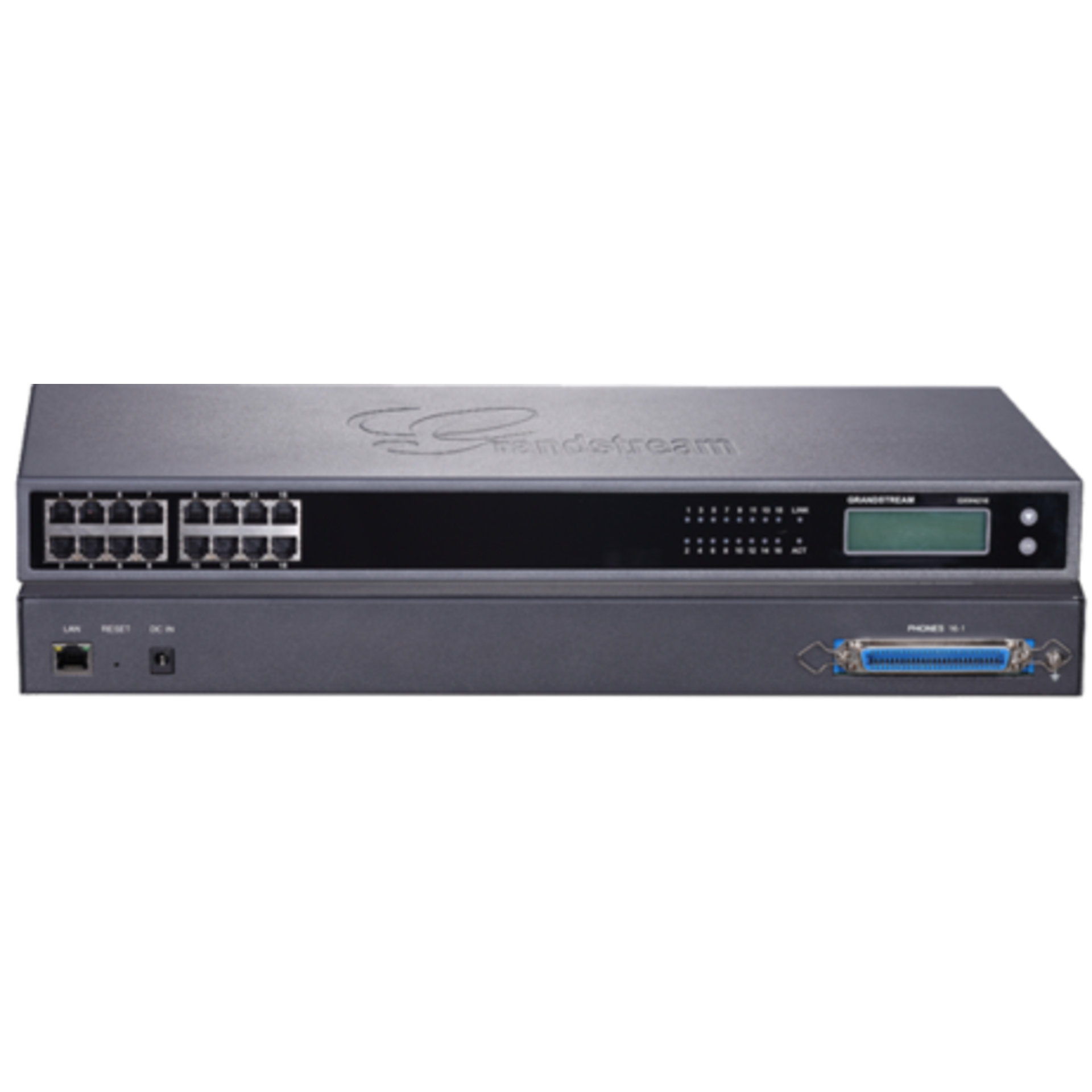 Grandstream GXW4216 - IP шлюз. 16xFXS, 1xLAN, (1GbE)Gigabit Ethernet