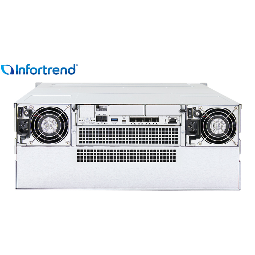 Система хранения данных Infortrend CS4024G (1xCtrl, до 24xHDD, 2xSAS12G внеш. порт, 4x16GB, 4x10G порта iSCSI)