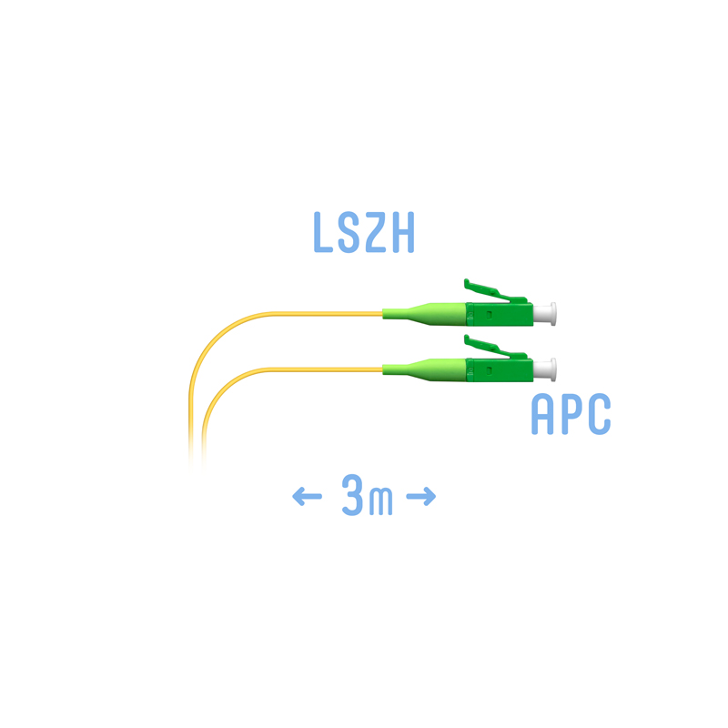 Шнур монтажный оптический LC/APC SM 3м.