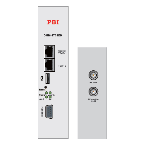 Модуль профессионального IPTV приёмника и двойного аналогового модулятора PBI DMM-1701IM-04