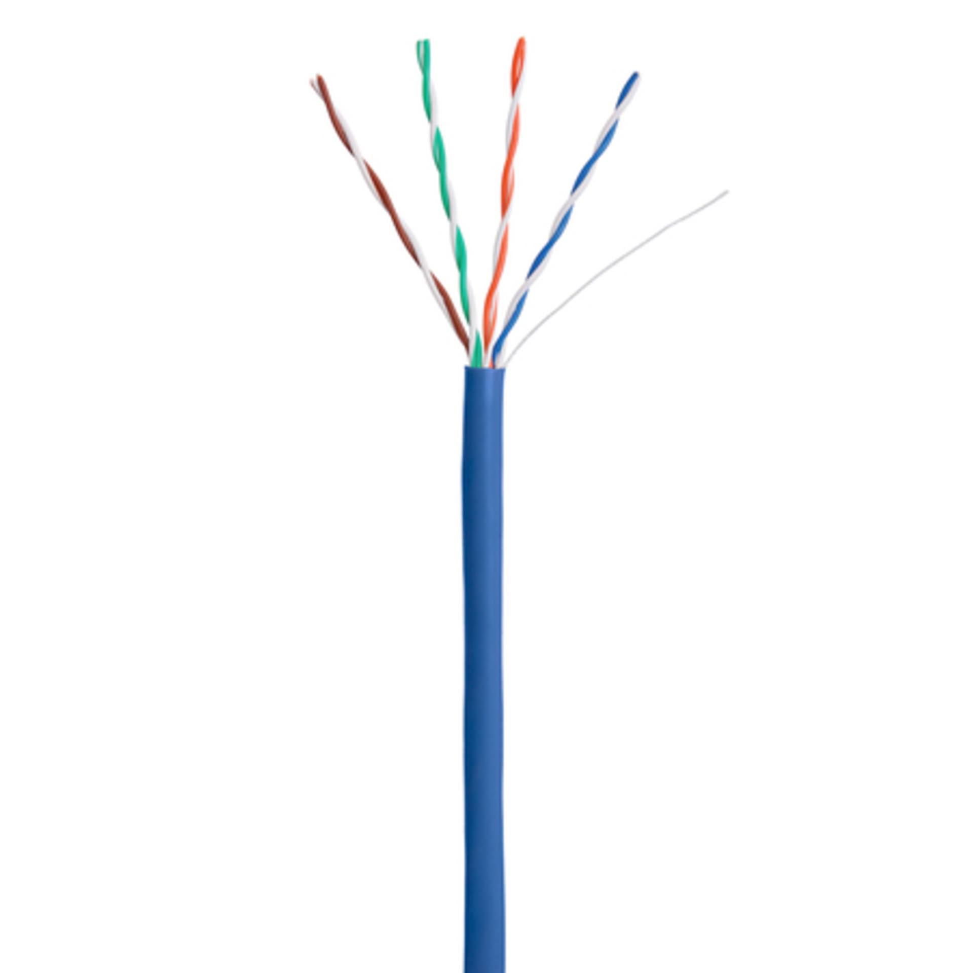 Кабель NETLAN U/UTP 4 пары, Кат.5e, 100МГц, одножильный, CCA (омедненный алюминий), внутренний, PVC нг(B), синий, 305м
