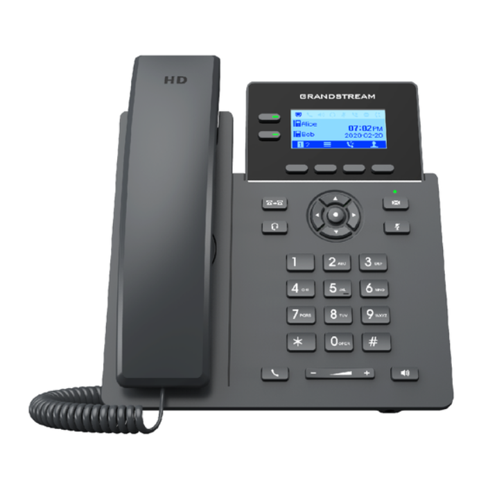 Grandstream GRP2602P - IP телефон (PoE, блок питания не входит в комплект). 4 SIP аккаунта, 2 линии, есть подсветка экрана