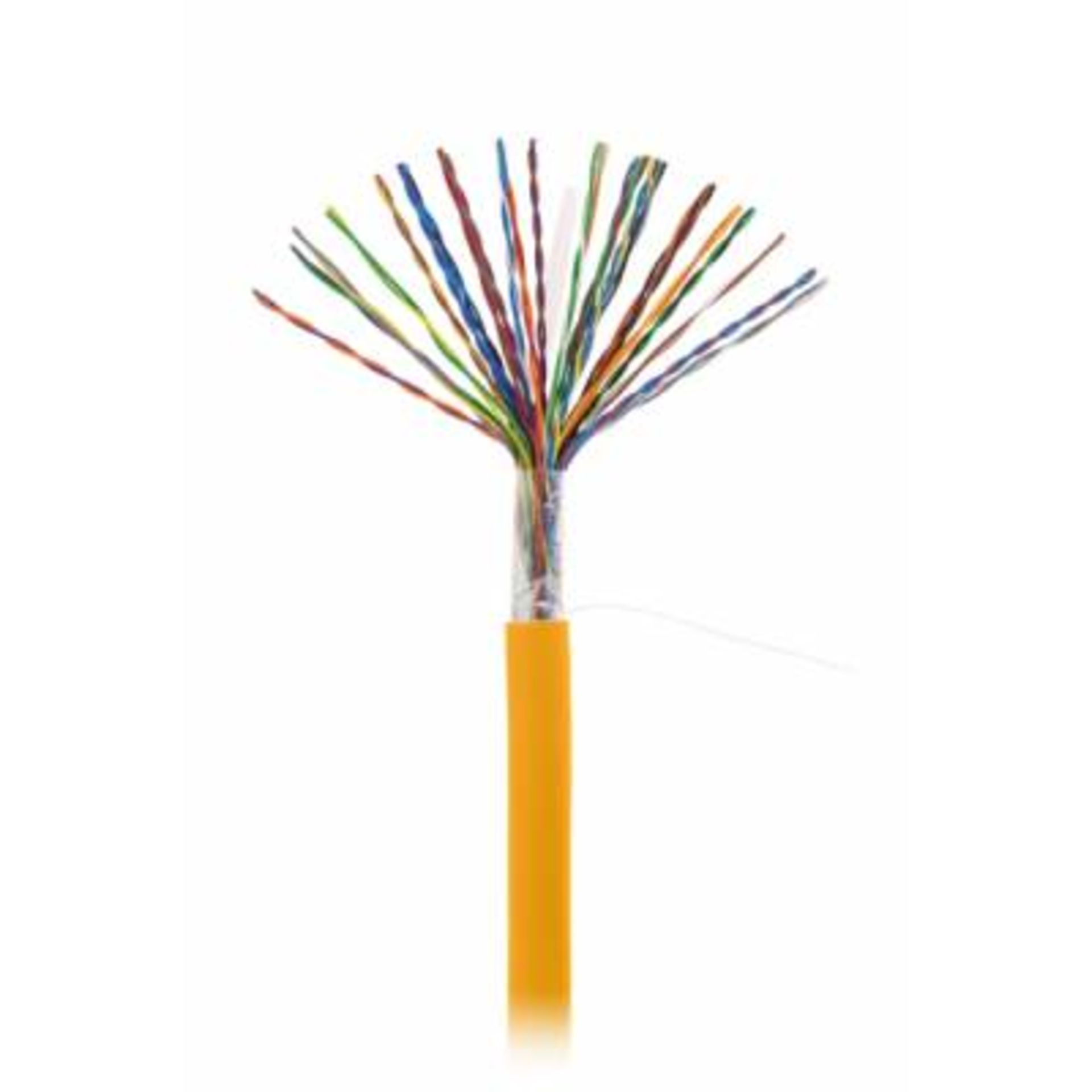 Кабель NETLAN U/UTP 25 пар, Кат.5 (Класс D), 100МГц, одножильный, BC (чистая медь), внутренний, LSZH нг(B)-HF, оранжевый, 305м