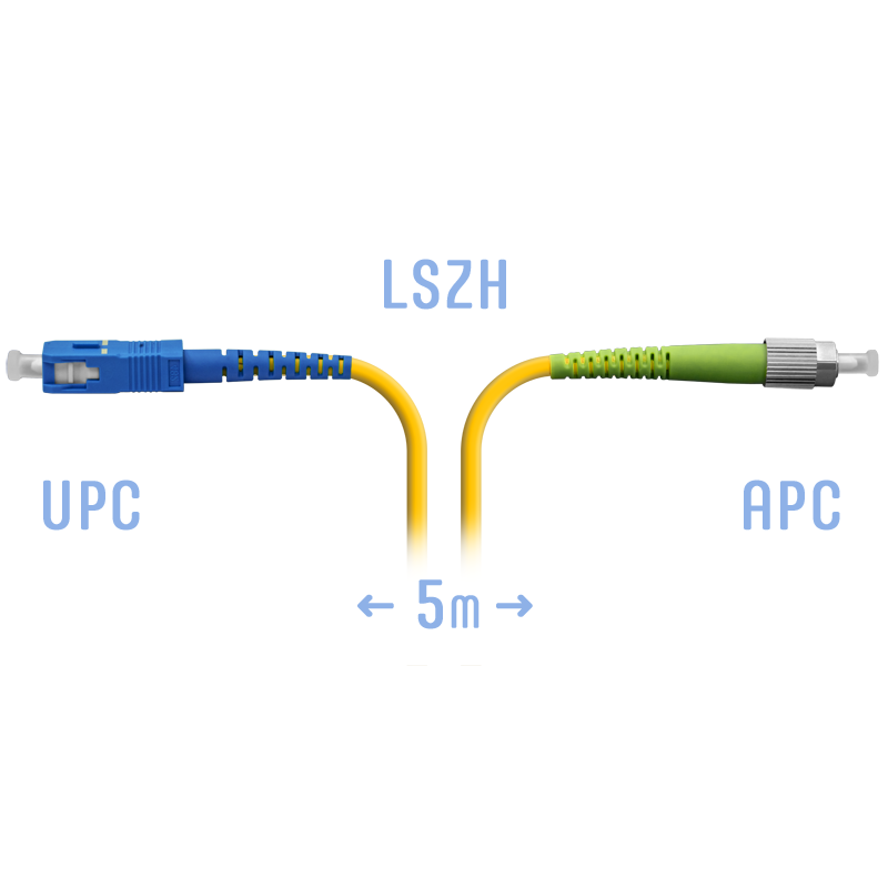Патчкорд оптический FC/APC-SC/UPC SM 5 метр
