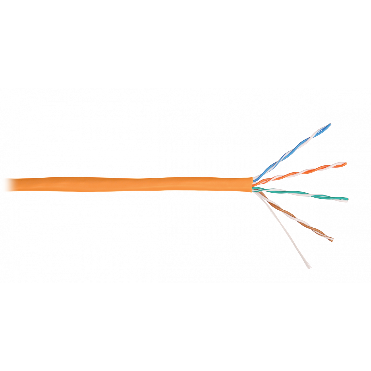 Кабель NIKOLAN U/UTP 4 пары, Кат.5e (Класс D), тест по ISO/IEC, 100МГц, одножильный, BC (чистая медь), 24AWG (0,49мм), внутренний, LSZH нг(А)-HFLTx