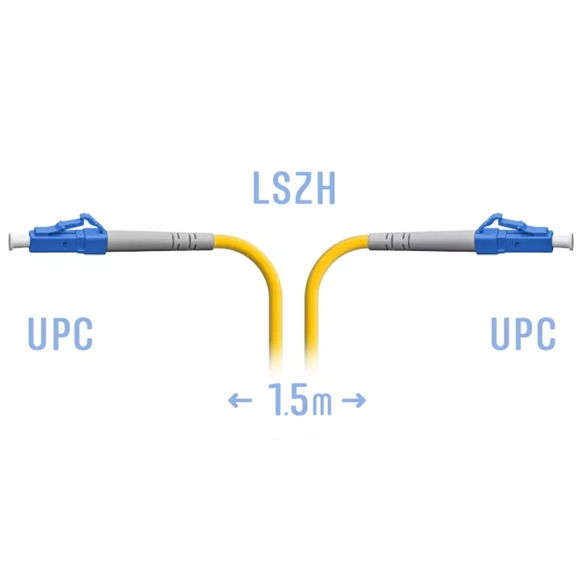 Патчкорд оптический LC/UPC SM 1.5 метра