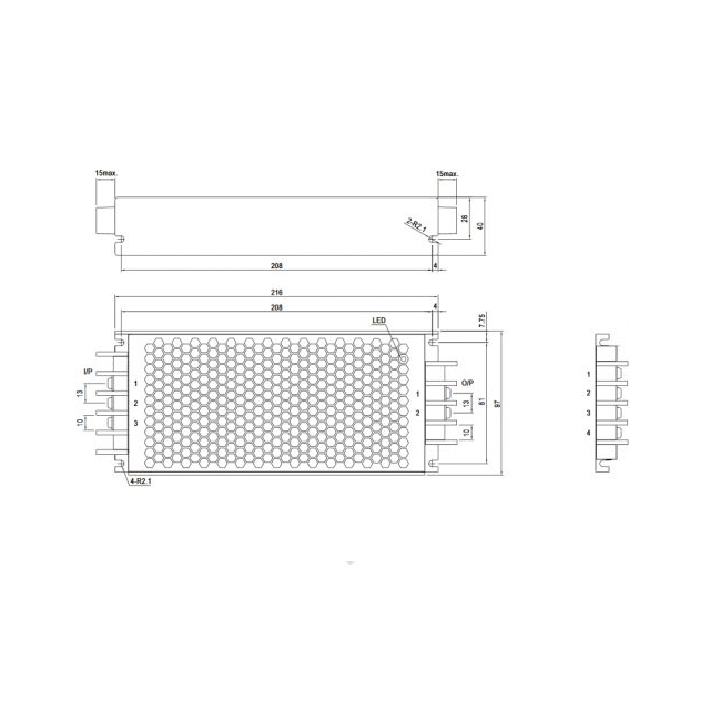 RSD-300C-24 Преобразователь: DC/DC; 300Вт; Uвх:33.6...62.4В; Uвых: 24ВDC; Iвых: 12.5А, Mean Well