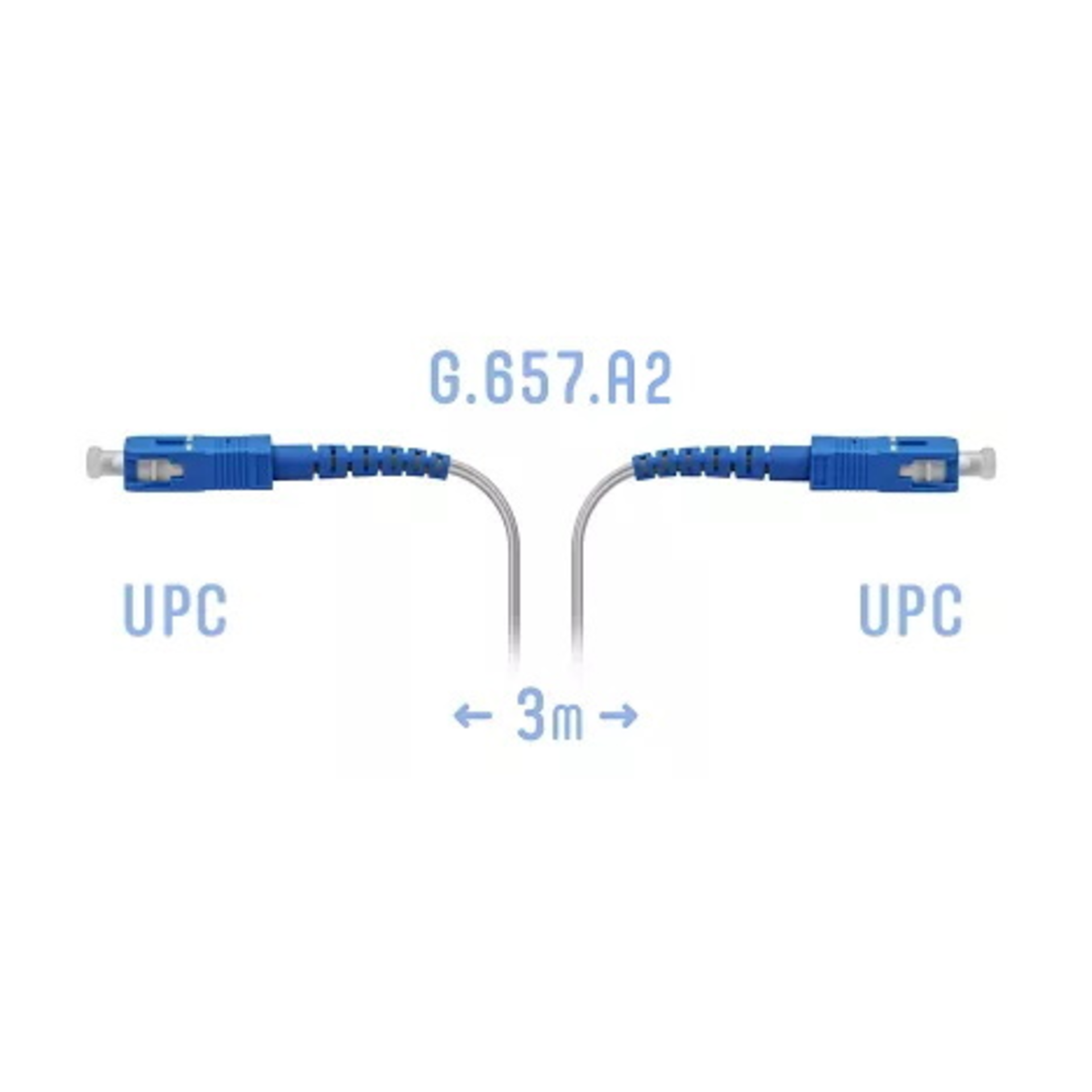 Патчкорд оптический FTTH SC/UPC, кабель 604-02-01W, 3 метра