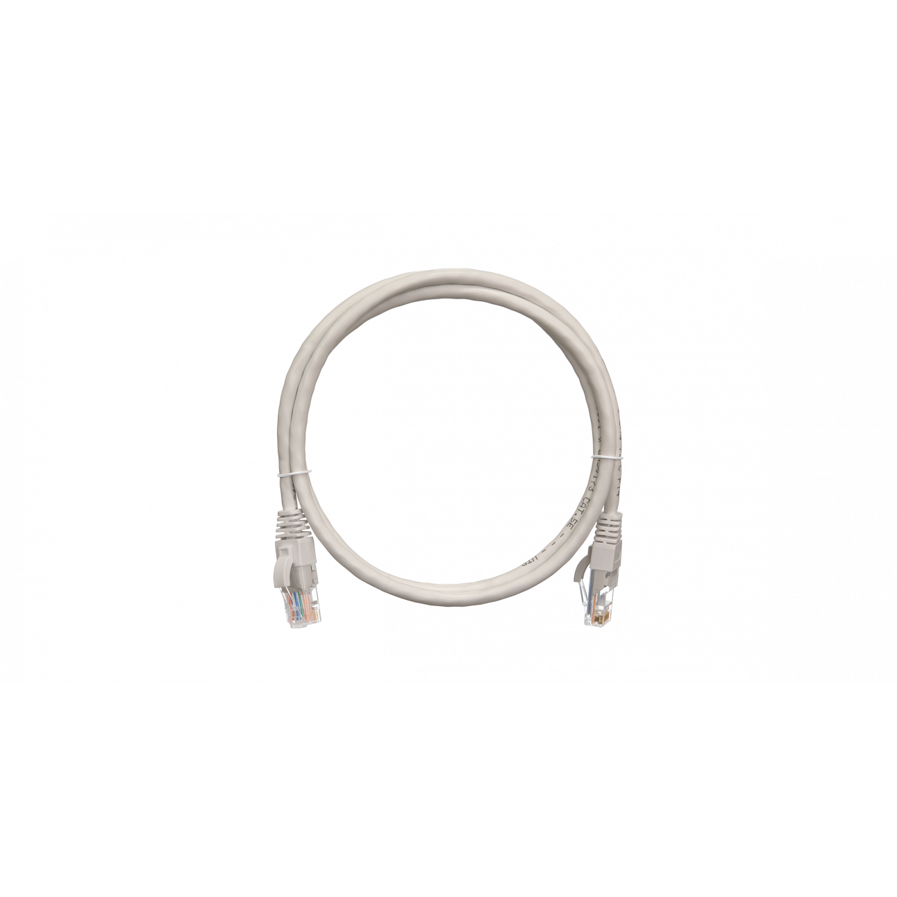 Коммутационный шнур NETLAN U/UTP 4 пары, Кат.5е (Класс D), 100МГц, 2хRJ45/8P8C, заливной, BC (чистая медь), LSZH нг(B)-HF, серый,  1м, уп-ка 10шт.