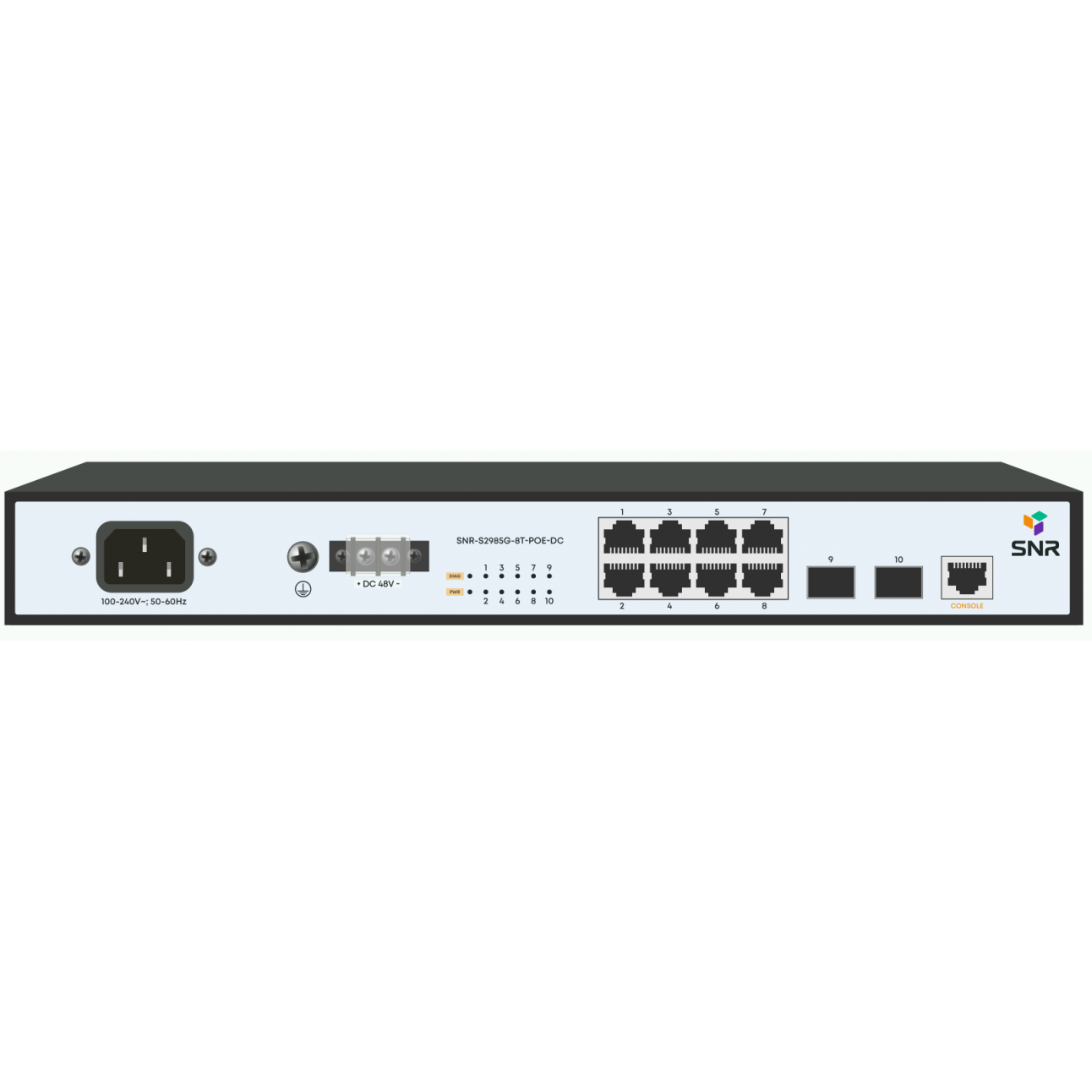 Управляемый POE коммутатор уровня 2 SNR-S2985G-8T-POE-DC