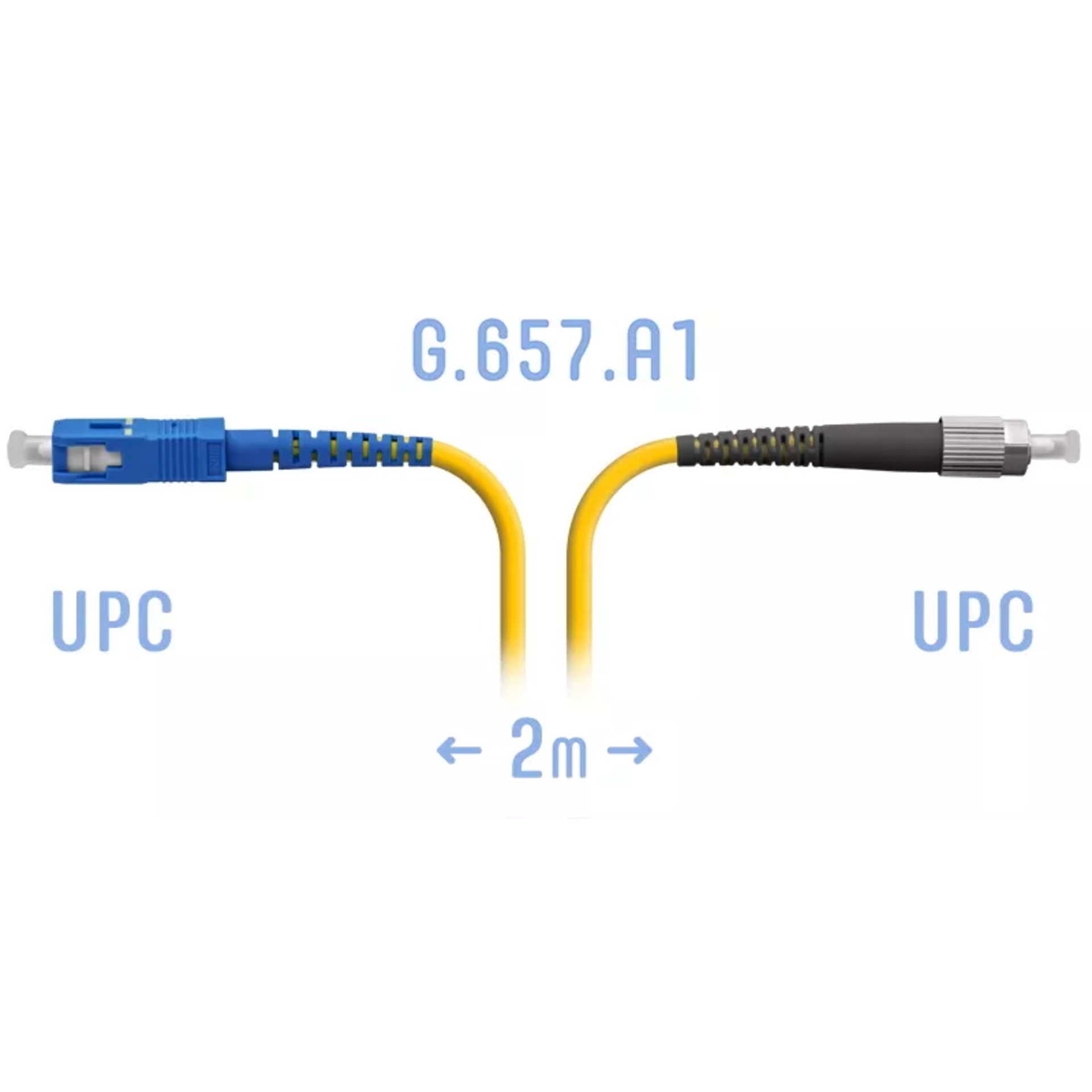 Патчкорд оптический FC/UPC-SC/UPC SM G.657.A1 2 метра
