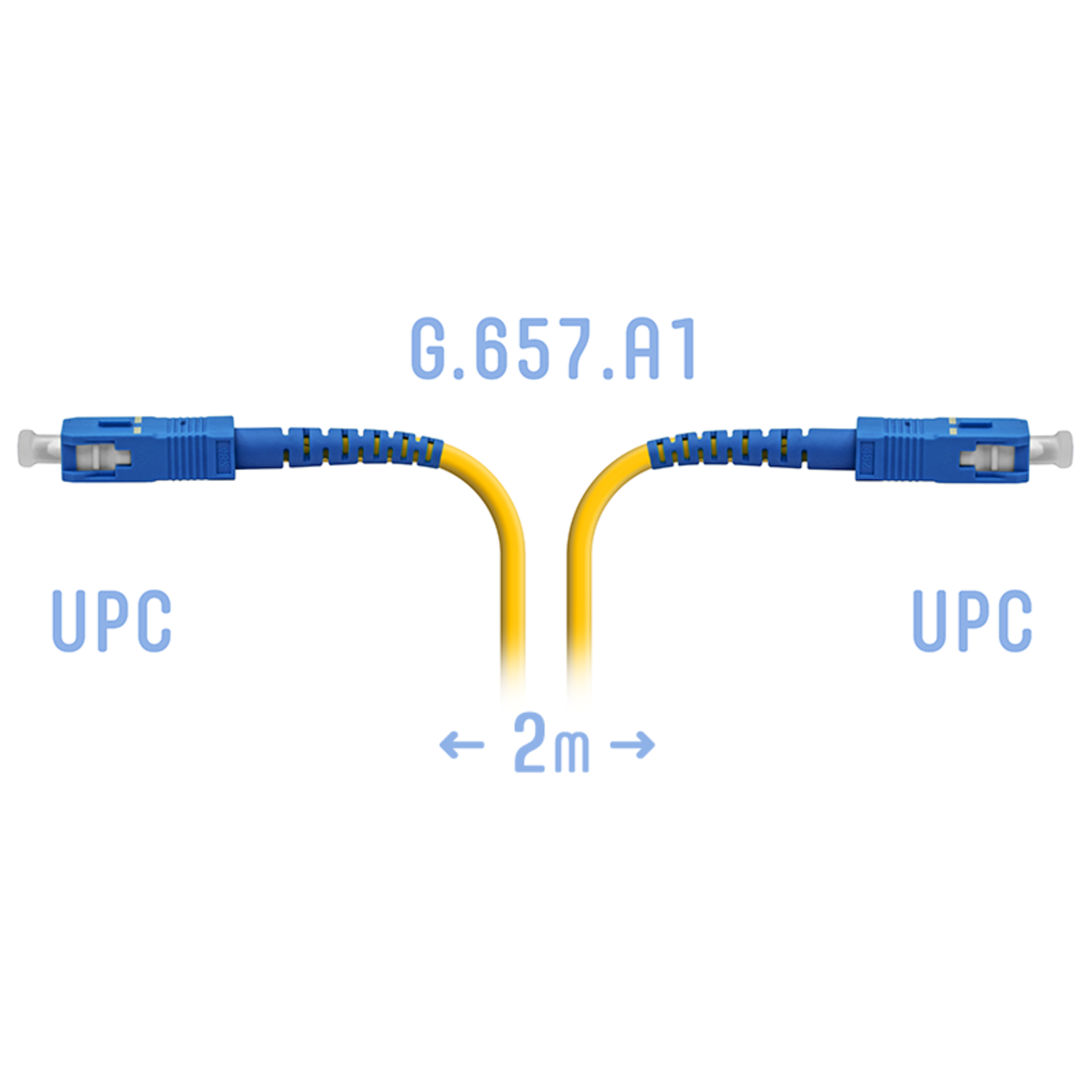 Патчкорд оптический SNR-PC-SC/UPC-A SM 2м, сверхгибкое волокно