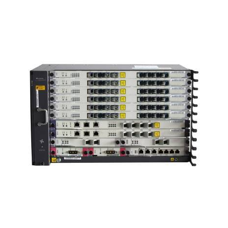 6RU шасси Huawei OLT GPON, 6 слотов для установки интерфейсных модулей, 4 порта 10G, 8 GPON портов, DC