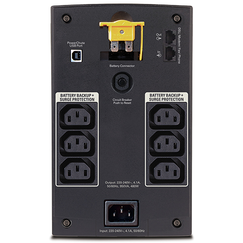 Источник бесперебойного питания Back-UPS, 480Вт/950ВА, 230В, BX950UI