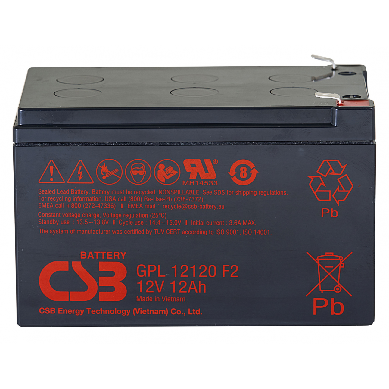 Аккумулятор CSB GPL12120 F2