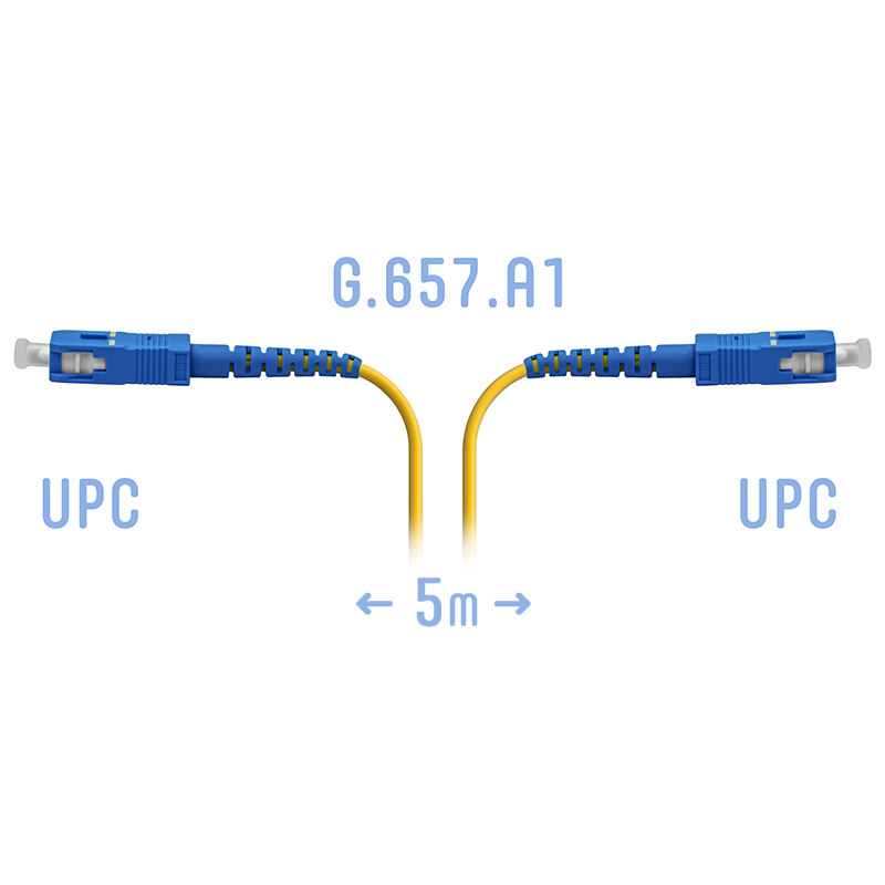 Патчкорд оптический SC/UPC SM G.657.A1 5 метров, 2мм