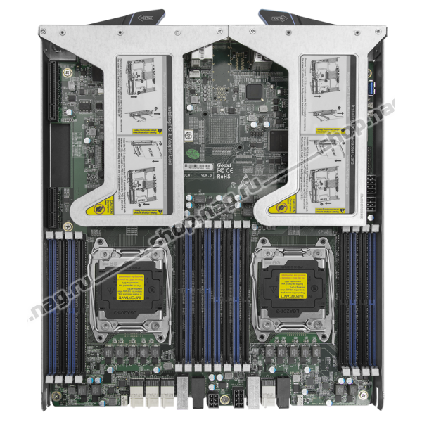 Серверная платформа SNR-SR1204R, 1U, E5-2600v4, DDR4, 4xHDD, резервируемый БП