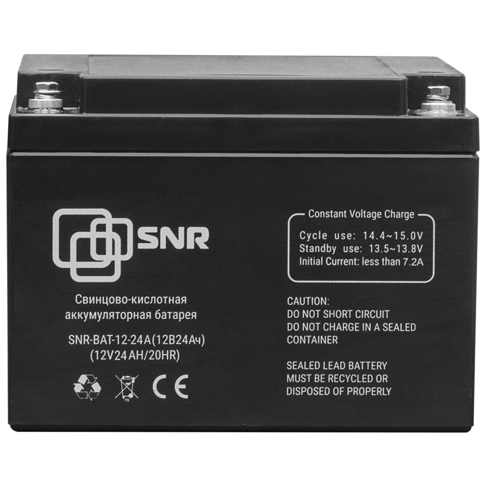 Свинцово-кислотный аккумулятор 12 В 24 Ач (SNR-BAT-12-24-GP)