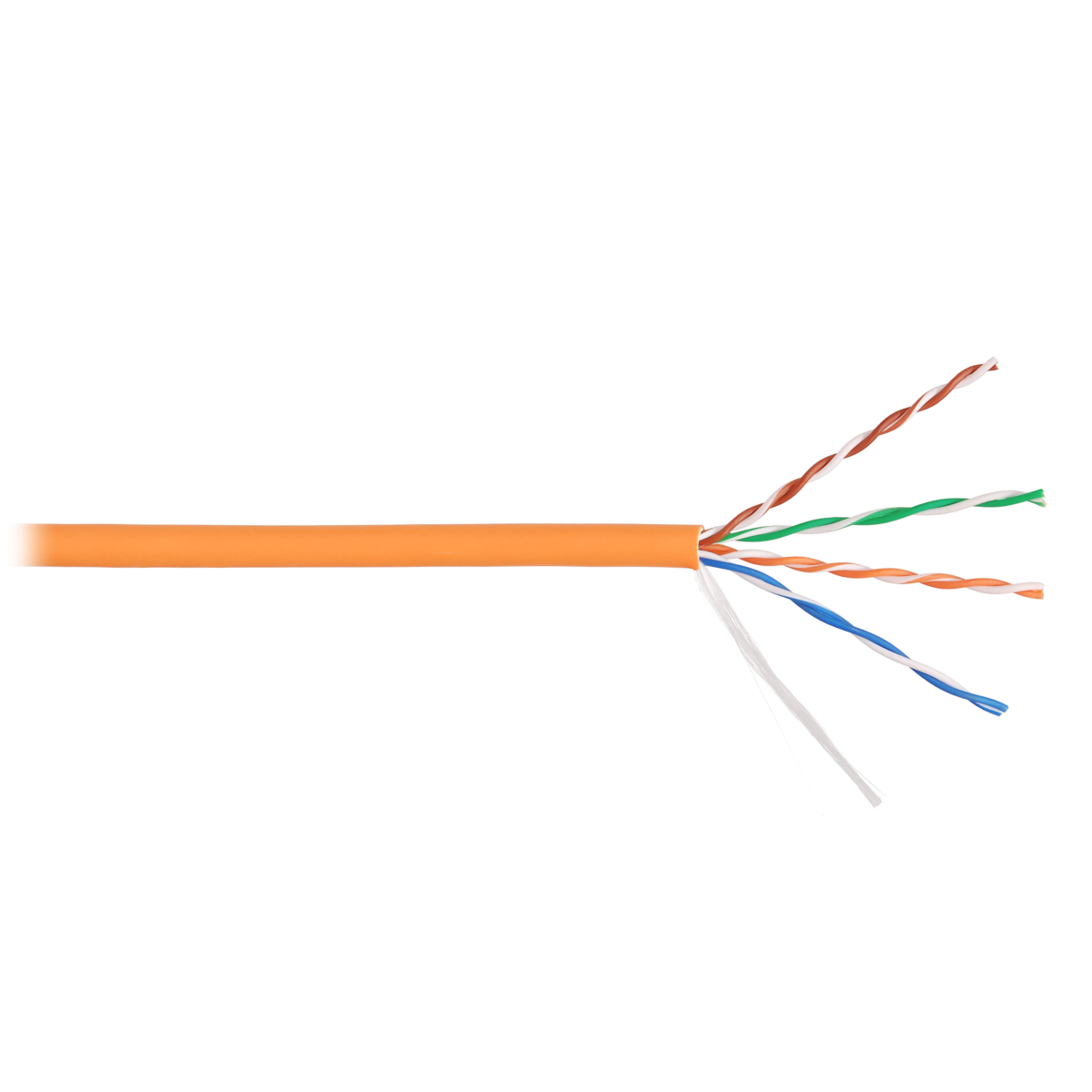 Кабель NIKOLAN U/UTP 4 пары, Кат.5e (Класс D), тест по ISO/IEC, 100МГц, одножильный, BC (чистая медь), 24AWG (0,511мм), внутренний, LSZH нг(А)-HFLTx, 