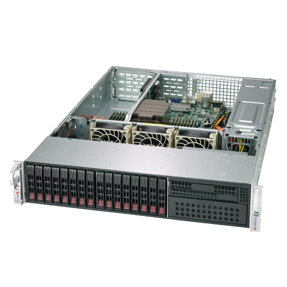 Платформа Supermicro 2U AS-2113S-WTRT, Один процессор AMD Epyc 7002, DDR4, 16x2,5 HDD SATA, 2x10GBase-T