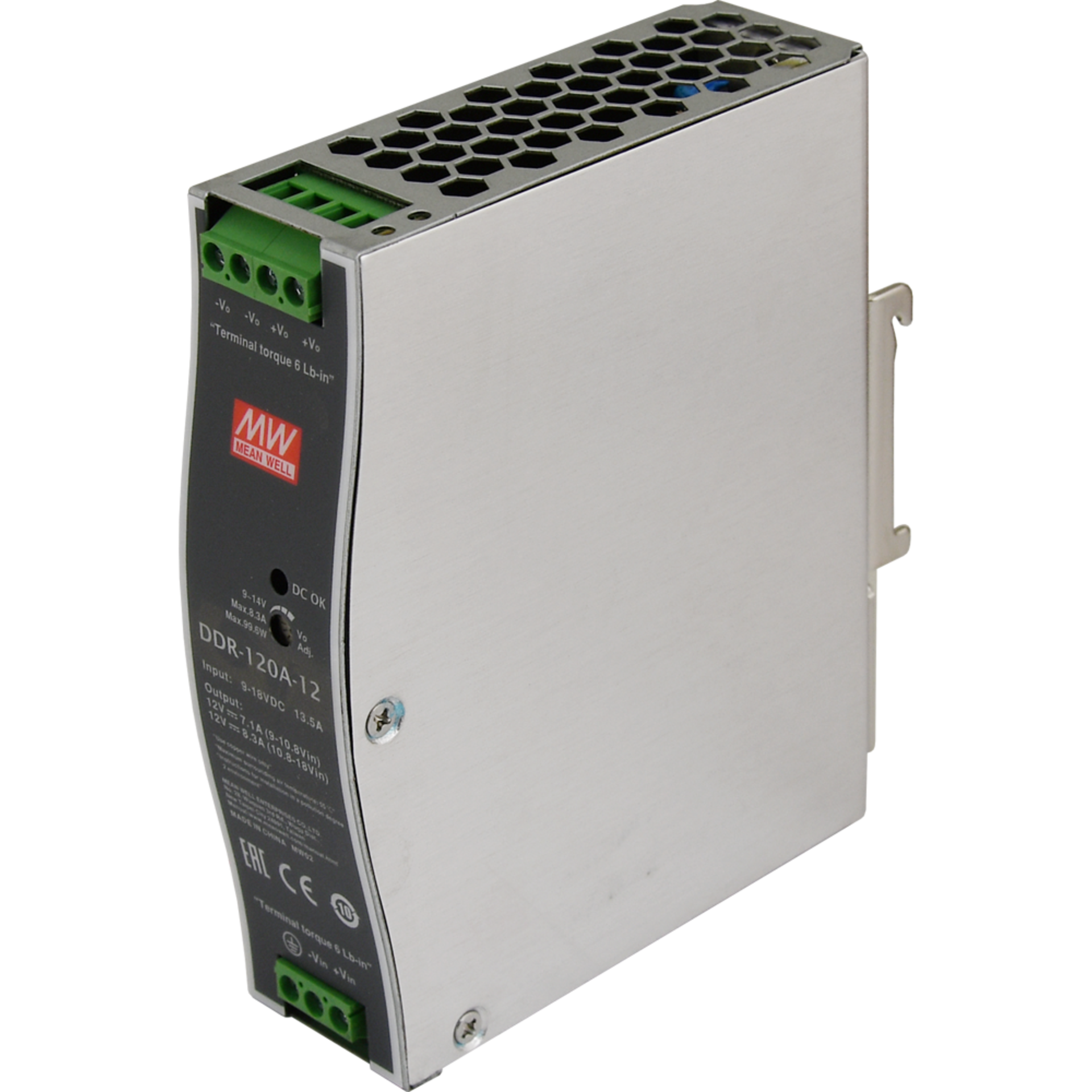 DDR-120A-12 Преобразователь: DC/DC; 120Вт; Uвх:9 - 18В; Uвых:12ВDC; Iвых:8,3 А, Mean Well