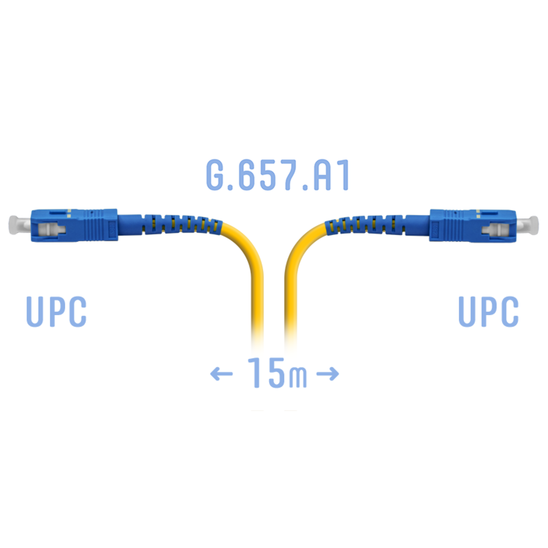 Патчкорд оптический SC/UPC SM G.657.A1 15 метров