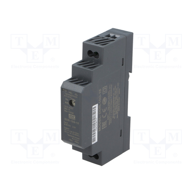 DDR-15G-15, DC/DC, 15 Вт, вход 9…36 В DC, выход 15 В/ 1 А, Mean Well